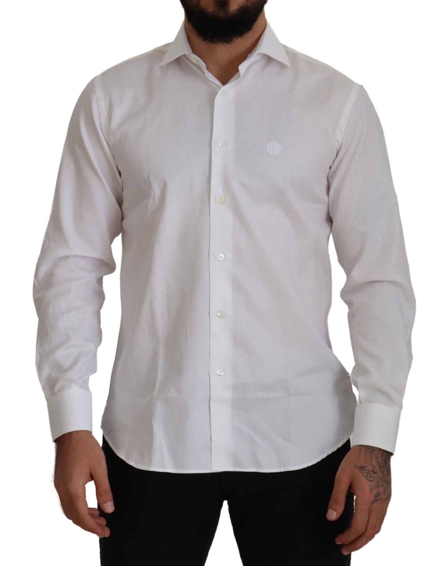 Elegant White Formal Dress Shirt