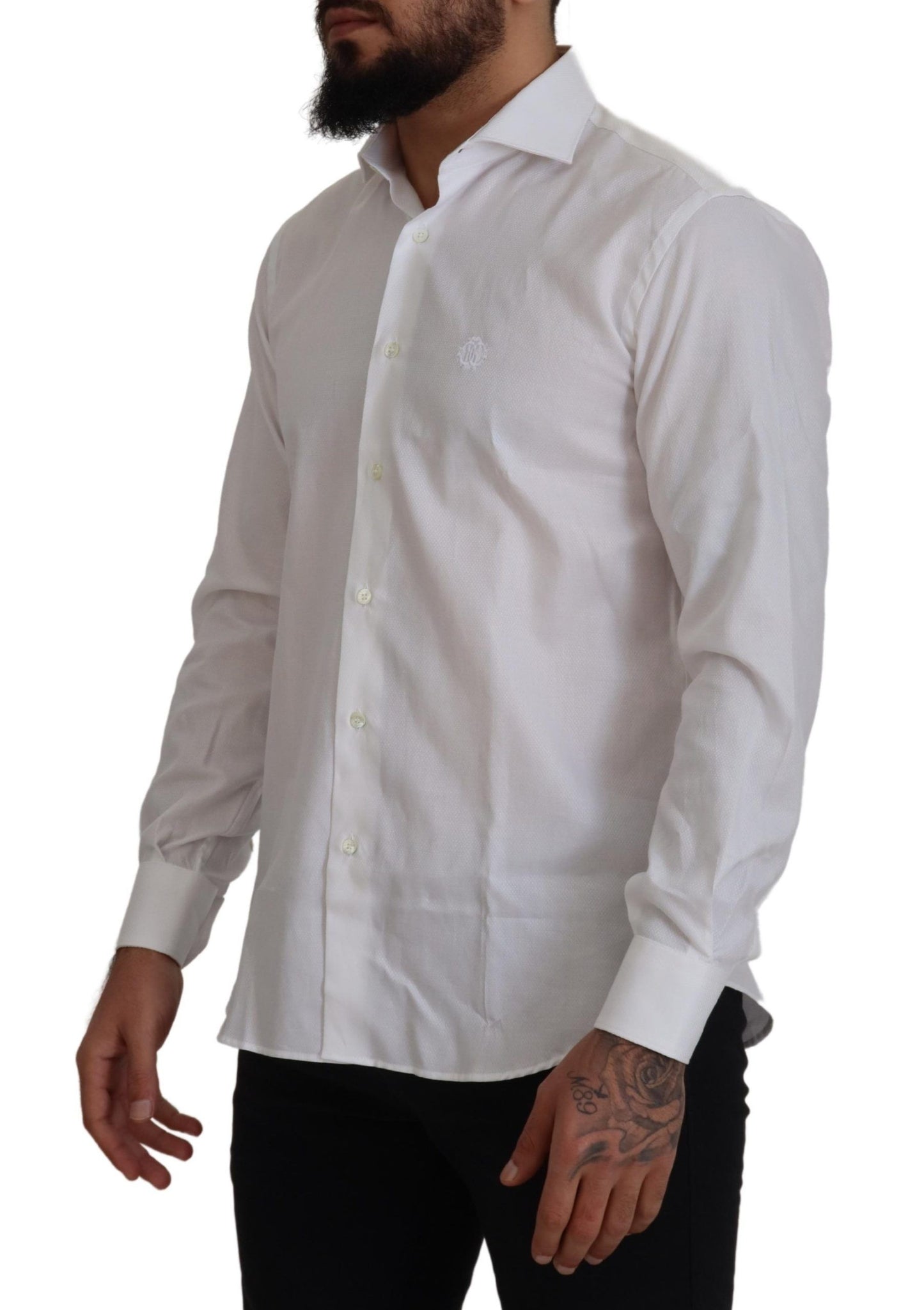 Elegant White Formal Dress Shirt