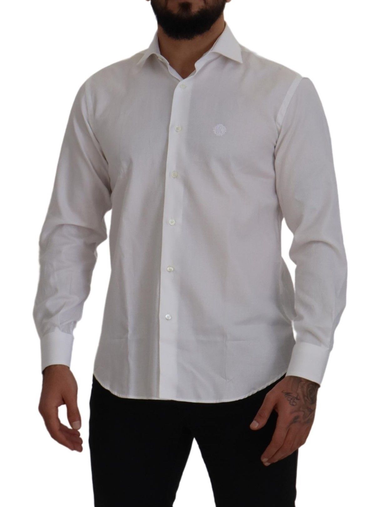 Elegant White Formal Dress Shirt