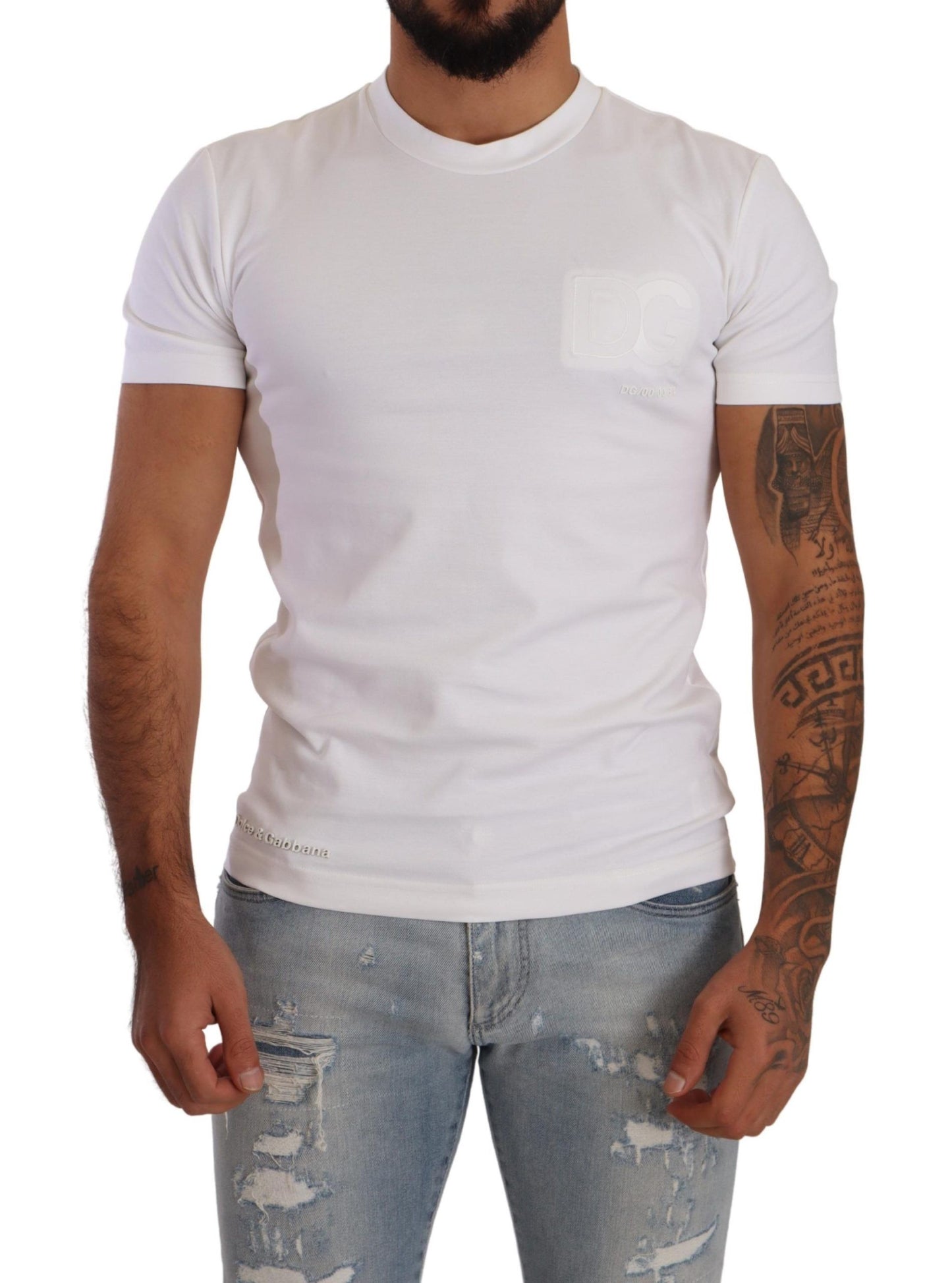 Elegant White Roundneck T-Shirt