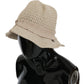 Beige Cotton-Nylon Bucket Cap