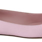Pink Bellucci Leather Crystals Flats Shoes