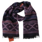 Geometric Wool Scarf with Fringes