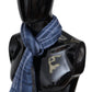 Plaid Wool Scarf with Logo Embroidery