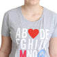 Elegant Alphabet Printed Cotton Tee