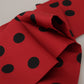 Elegant Silk Men's Scarf in Black and Red