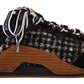 Black White Fabric Lace Up NS1 Sneakers Shoes