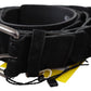 Elegant Black Leather Twist Velvet Belt