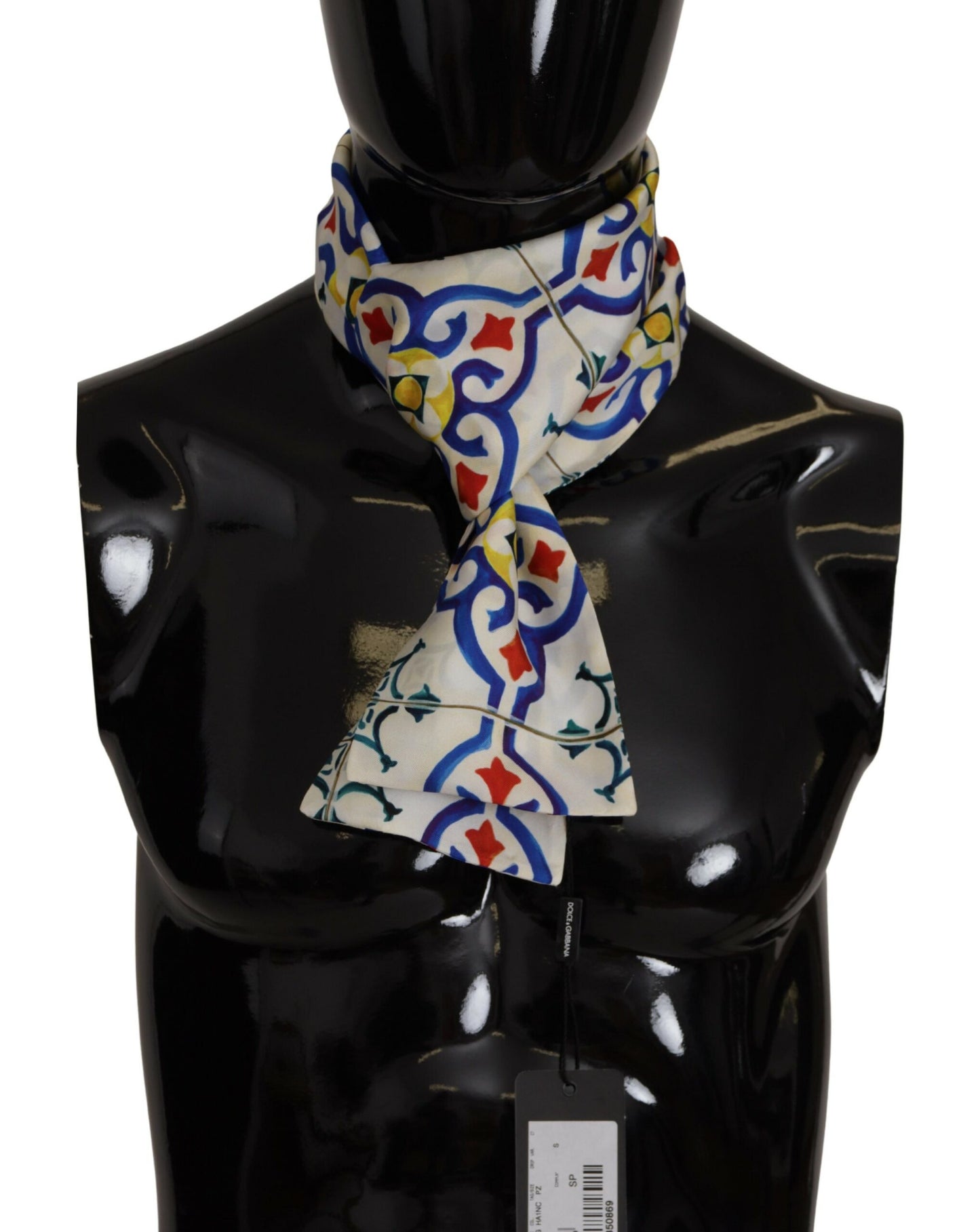 Multicolor Majolica Silk Men's Scarf