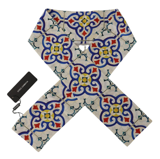 Multicolor Majolica Silk Men's Scarf