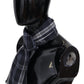 Plush Cashmere Plaid Scarf with Logo Embroidery