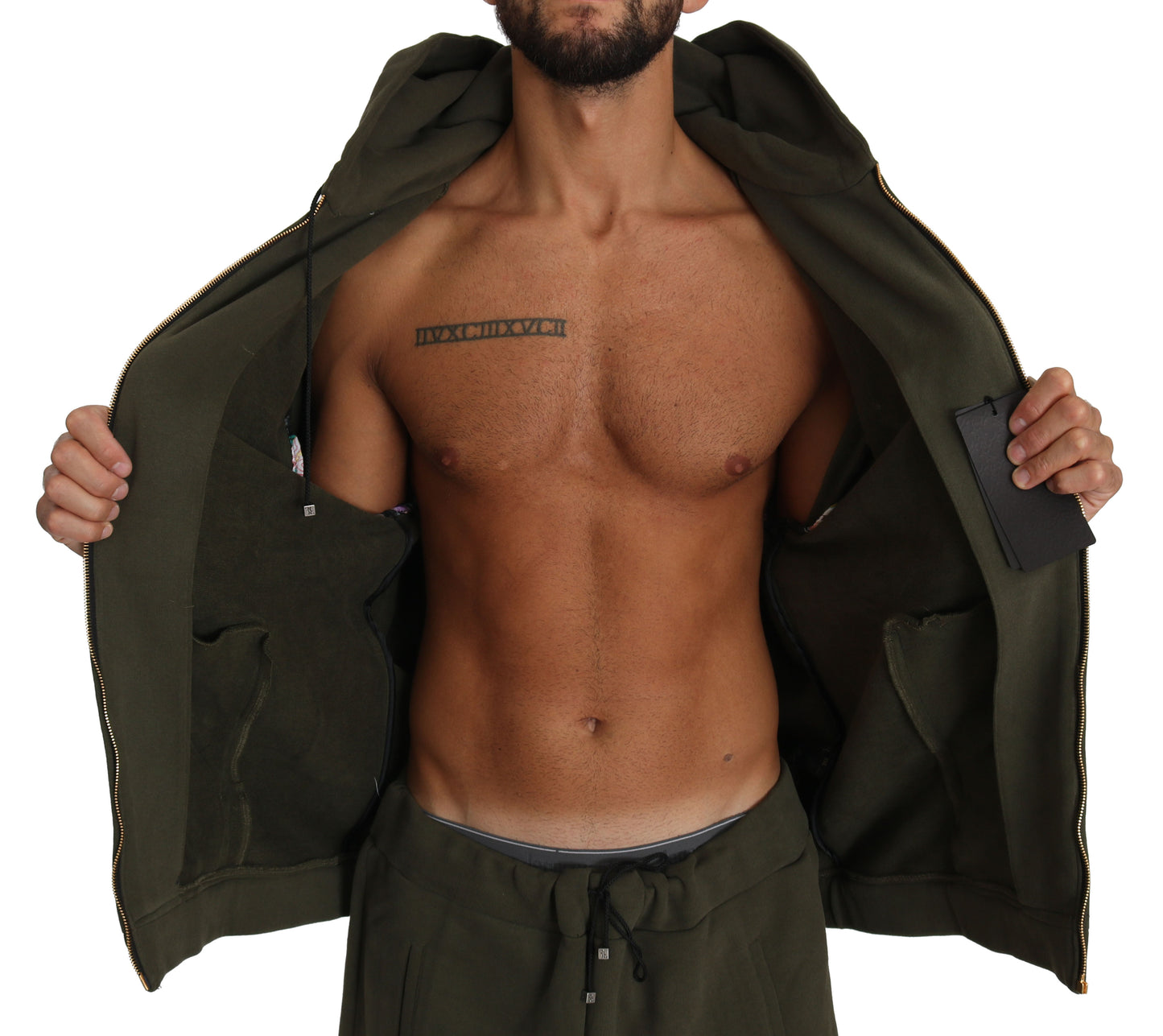 Exquisite Military Green Hooded Sweater