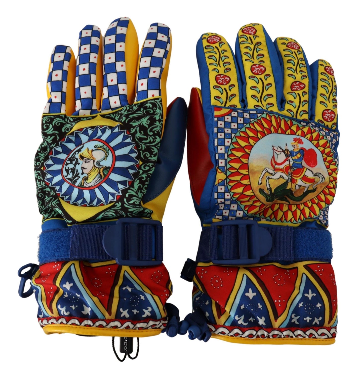 Multicolor Carretto Print Casual Gloves