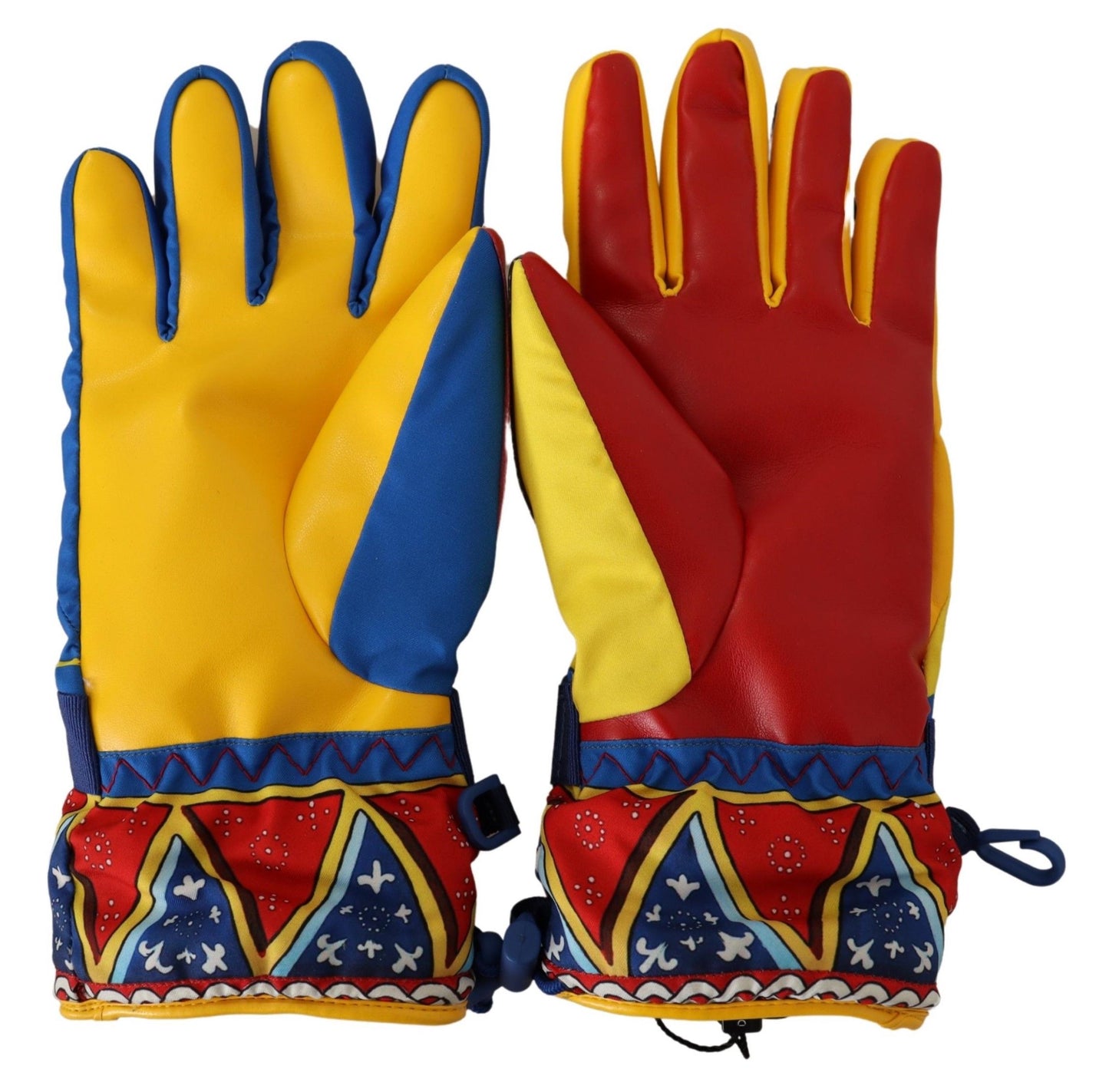 Multicolor Carretto Print Casual Gloves