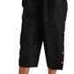 High Waist Cropped Pants with Gold Accents