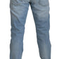 Light Blue Cotton Tattered Casual Denim Jeans
