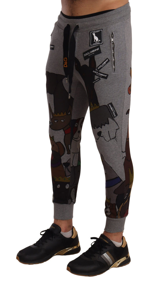 Elegant Canine Motif Sweatpants