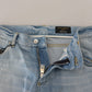 Light Blue Cotton Tattered Casual Denim Jeans