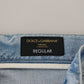 Light Blue Cotton Tattered Casual Denim Jeans