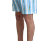 Blue Striped Beachwear Swimshorts