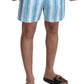 Blue Striped Beachwear Swimshorts