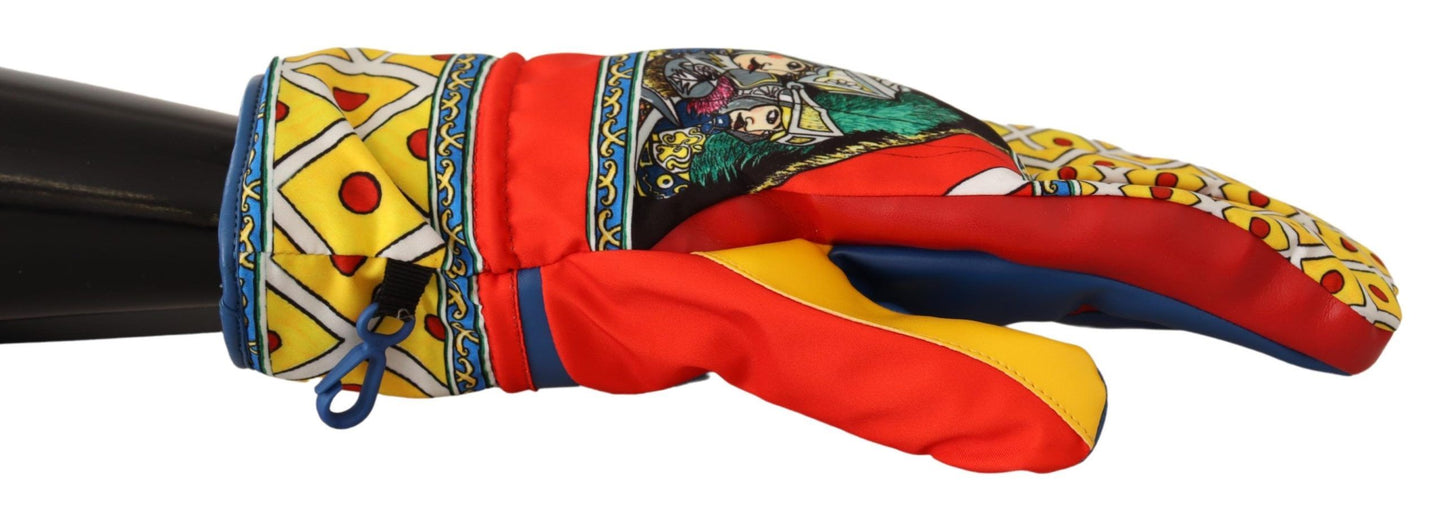 Elegant Men's Carretto Print Gloves