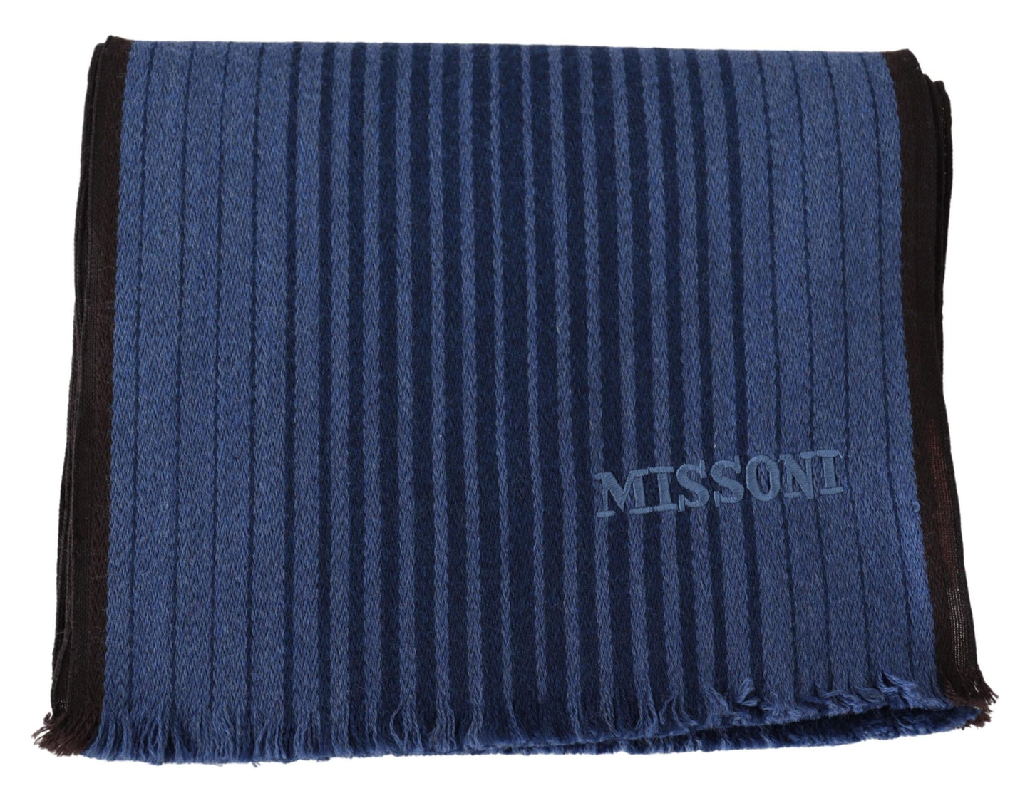 Exquisite Wool Scarf with Signature Embroidery