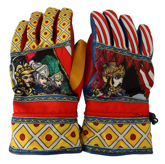 Elegant Men's Carretto Print Gloves