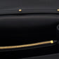 Chic Black Leather Shoulder Bag with Gold Detailing