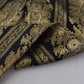 Black Gold Jacquard Tapered Pants