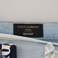 Blue Cotton DG Crown Skinny Denim Jeans