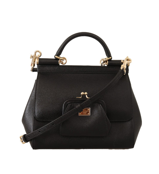 Sicilian Elegance Medium Leather Shoulder Bag