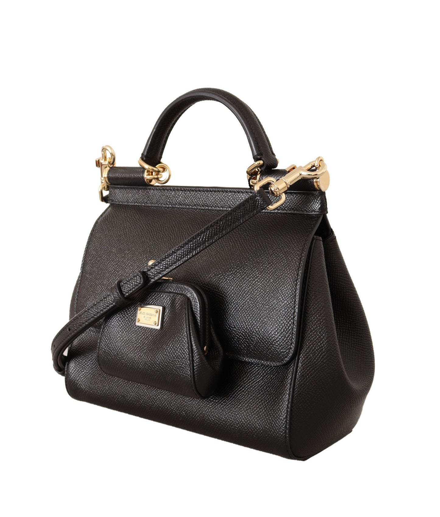 Sicilian Elegance Medium Leather Shoulder Bag