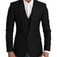 Blazer Vest 2 Piece Black Wool MARTINI