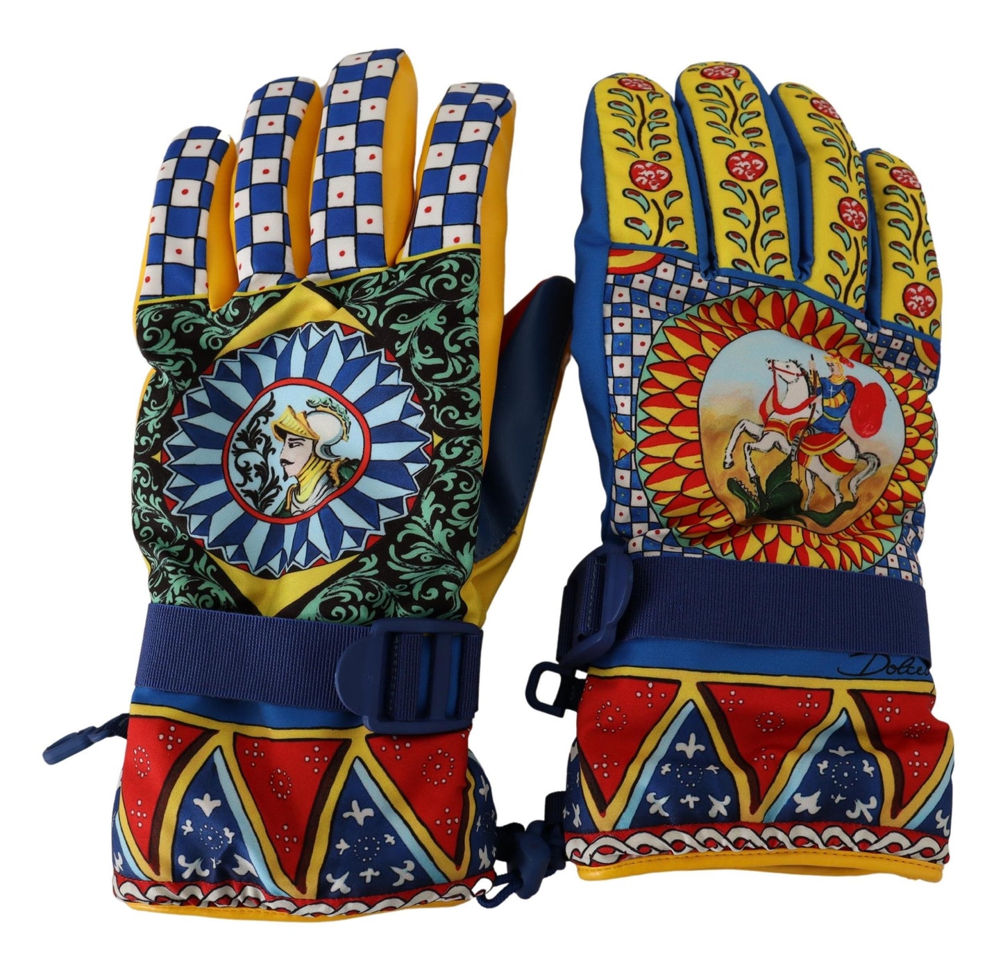 Vibrant Carretto Printed Winter Gloves