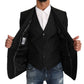 Blazer Vest 2 Piece Black Wool MARTINI
