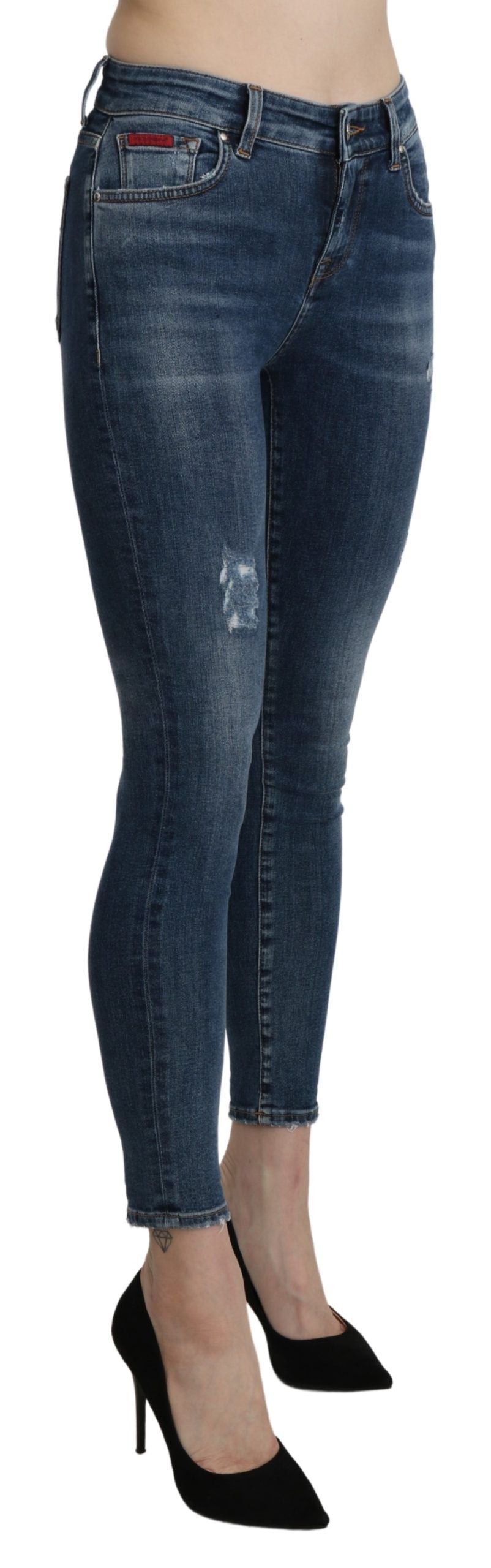 Chic Blue Washed Skinny Jeans