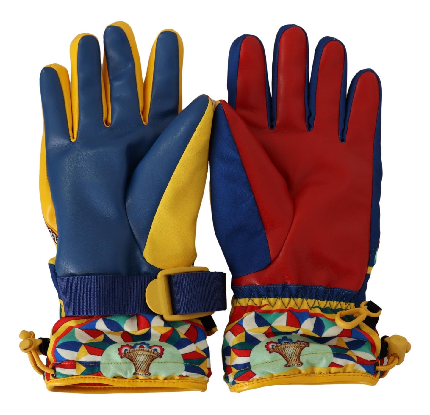 Multicolor Sicilian Print Winter Gloves