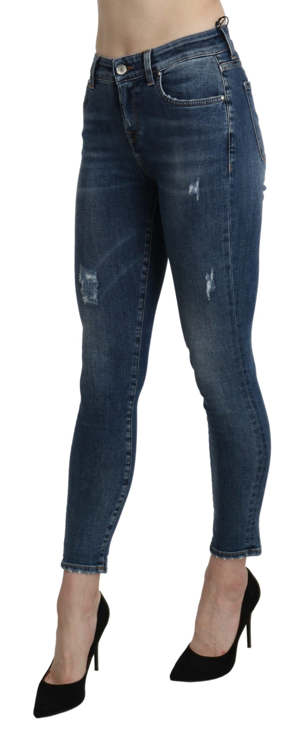 Chic Blue Washed Skinny Jeans