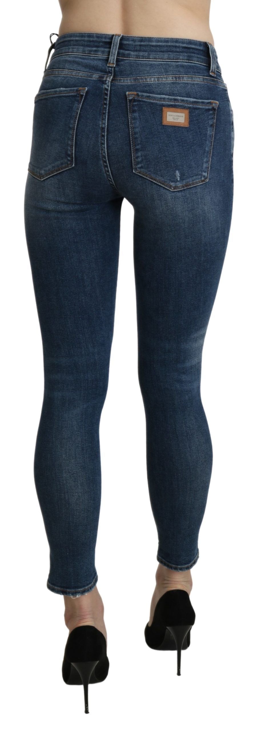 Chic Blue Washed Skinny Jeans