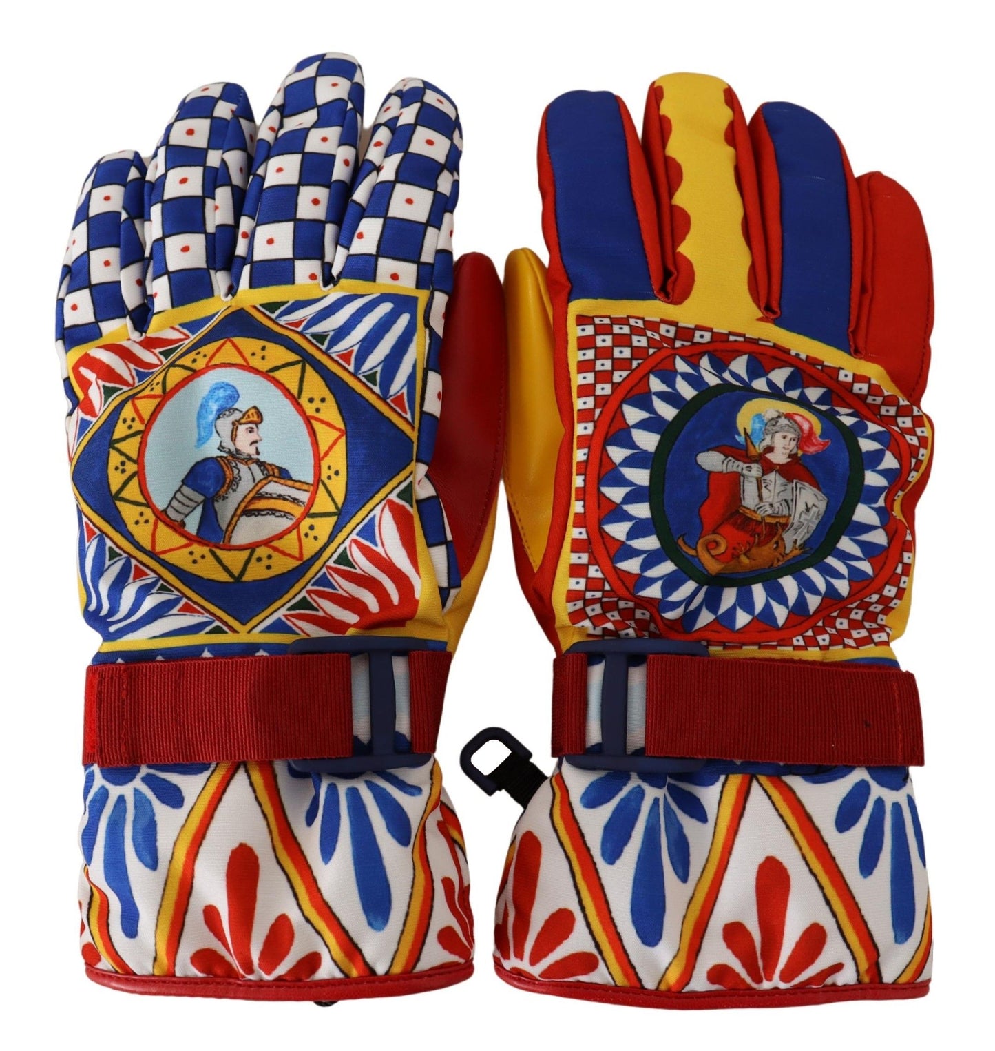 Elegant Multicolor Carretto Print Gloves