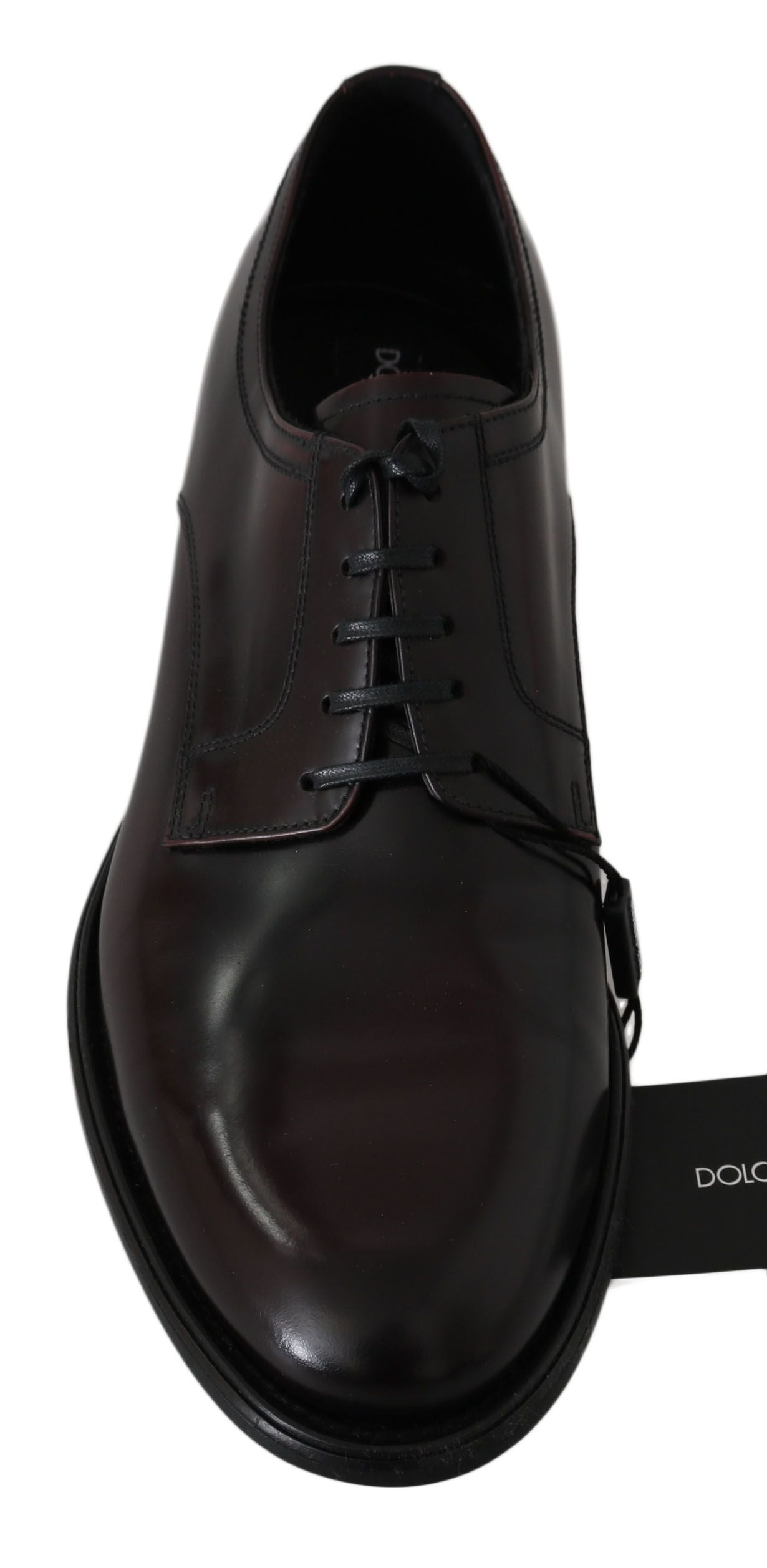 Elegant Sangria Bordeaux Leather Derby Shoes