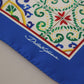 Elegant Multicolor Silk Men's Square Scarf