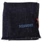 Elegant Wool Knit Logo Scarf - Unisex Black