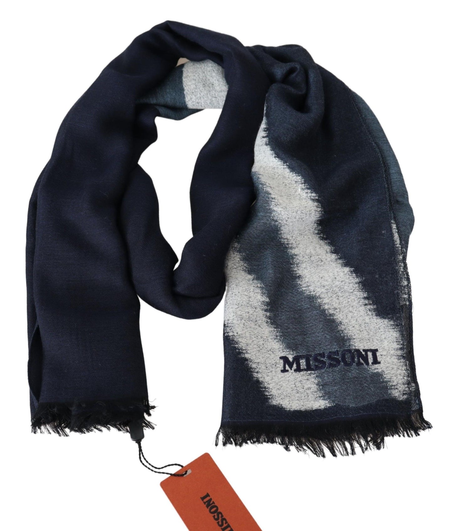 Elegant Cashmere Patterned Scarf with Fringes