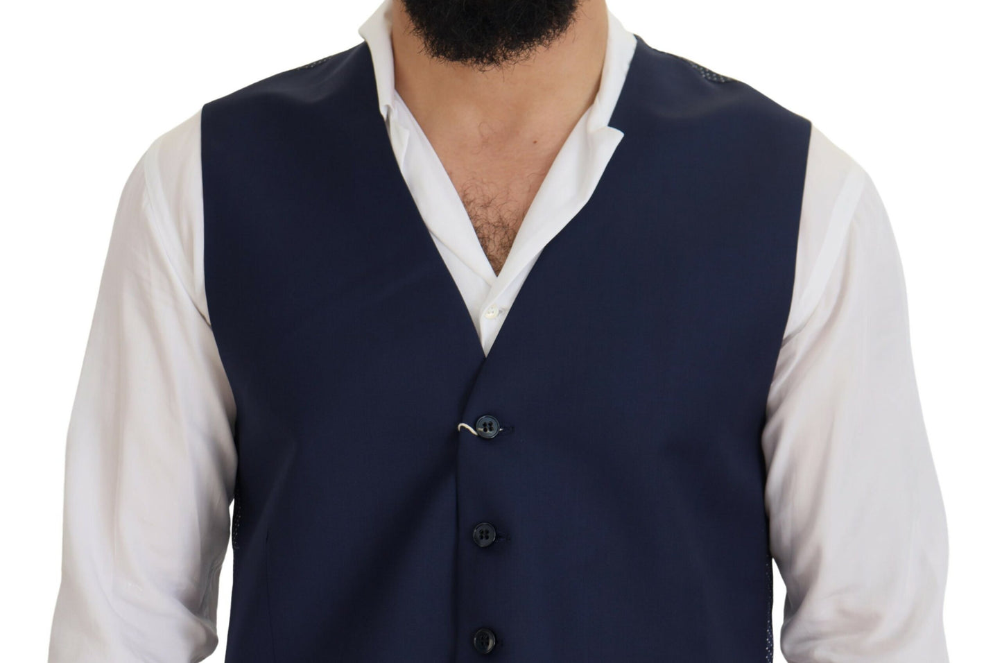 Elegant Dark Blue Formal Dress Vest