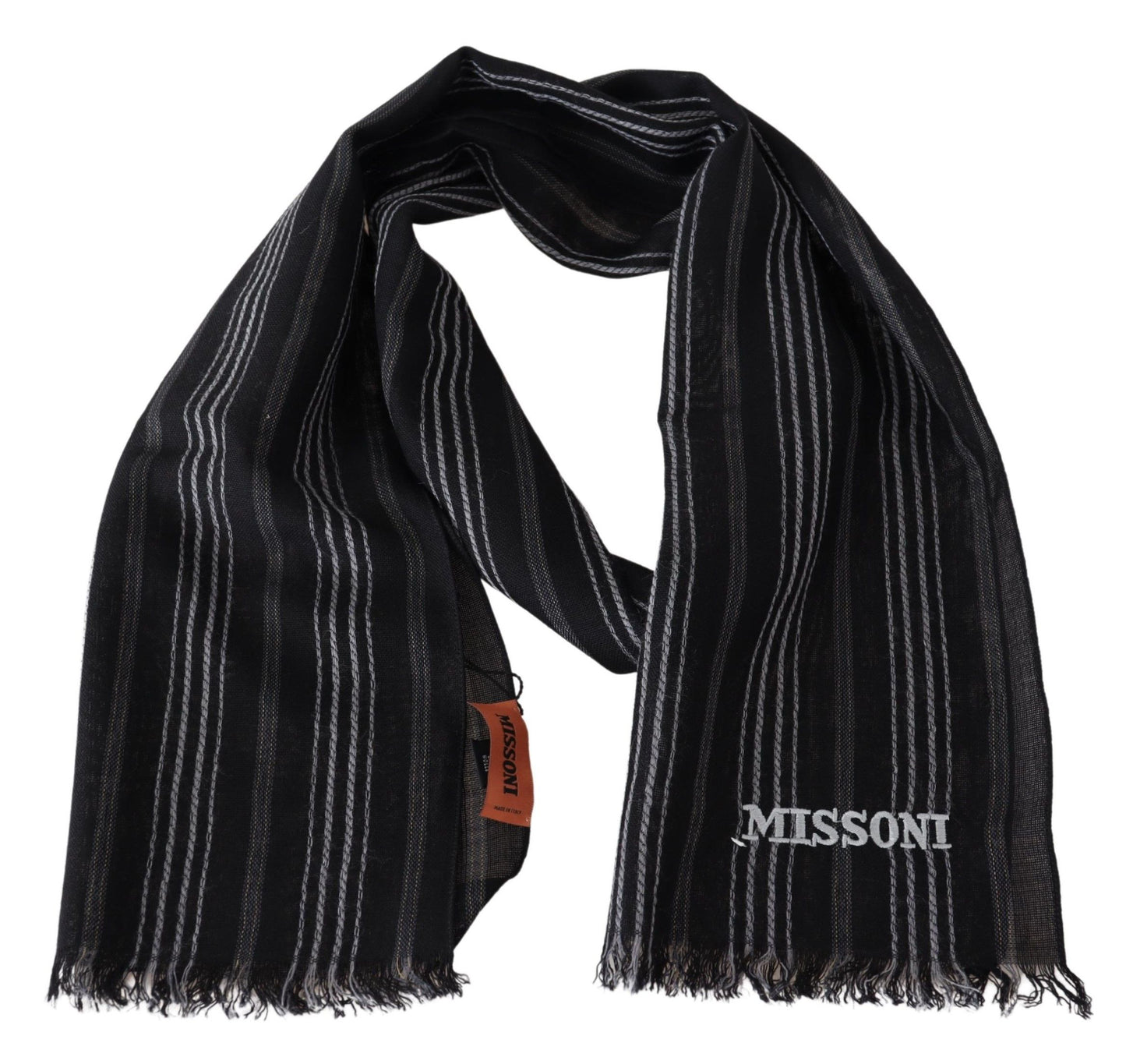 Chic Wool Scarf with Iconic Pattern