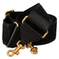 Elegant Black Shoulder Strap with Gold Accents