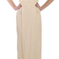 Silk Column Garterized Sleeve Gown