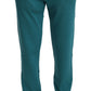 Elegant Silk Sweat Pants in Blue